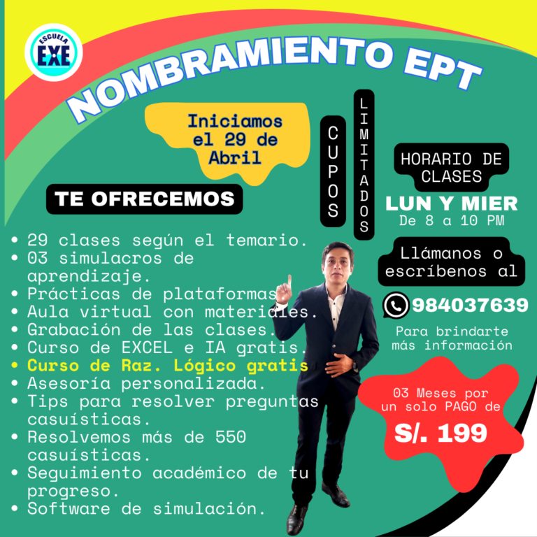 NOMBRAMIENTO Y ASCENSO EPT 2025